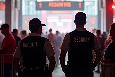 Image representing security staff at an event entrance.