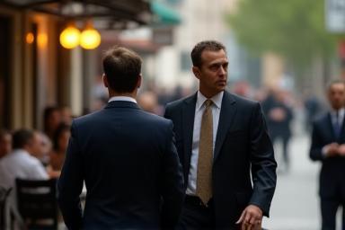 Image representing a security detail in a public space.